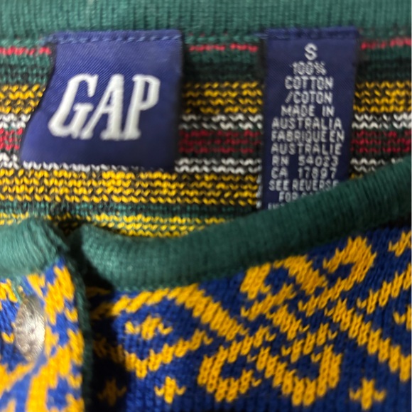 Gap 100% Cotton Colorful Patterned Cardigan Sweater size Small - Picture 6 of 7